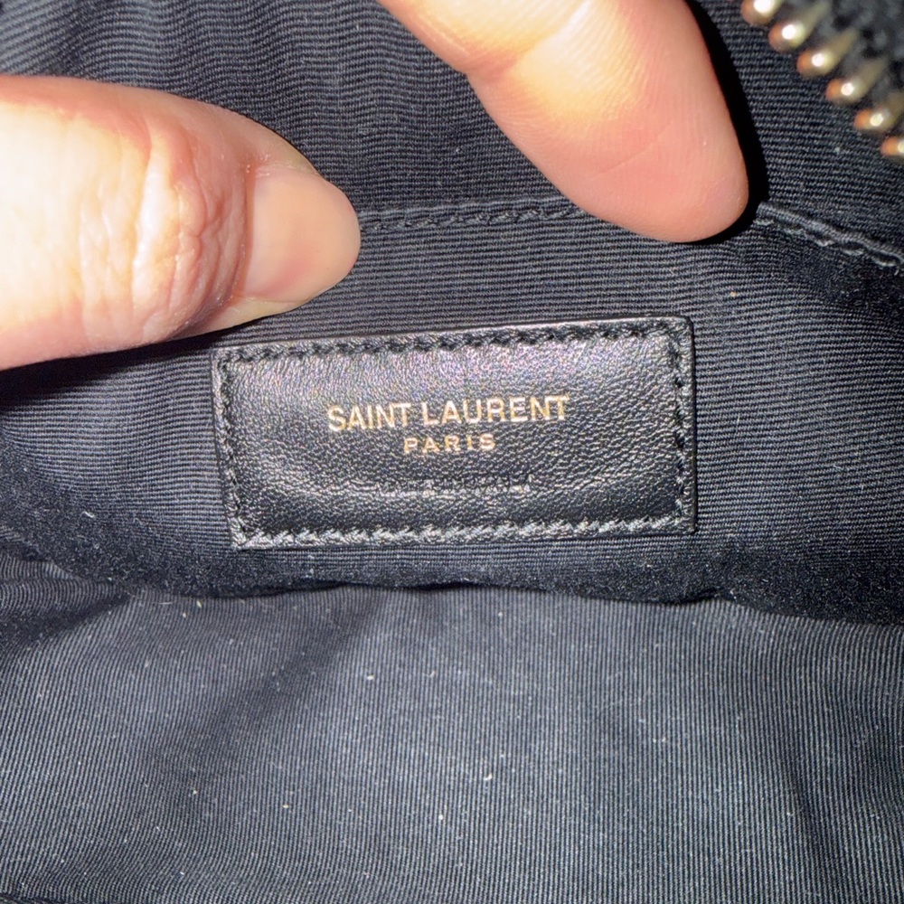 /traded/💯 YSL Lou Linen Canvas and Leather Camera Crossbody/Belt Bag - Picture 12 of 15
